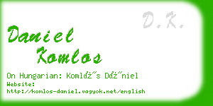 daniel komlos business card